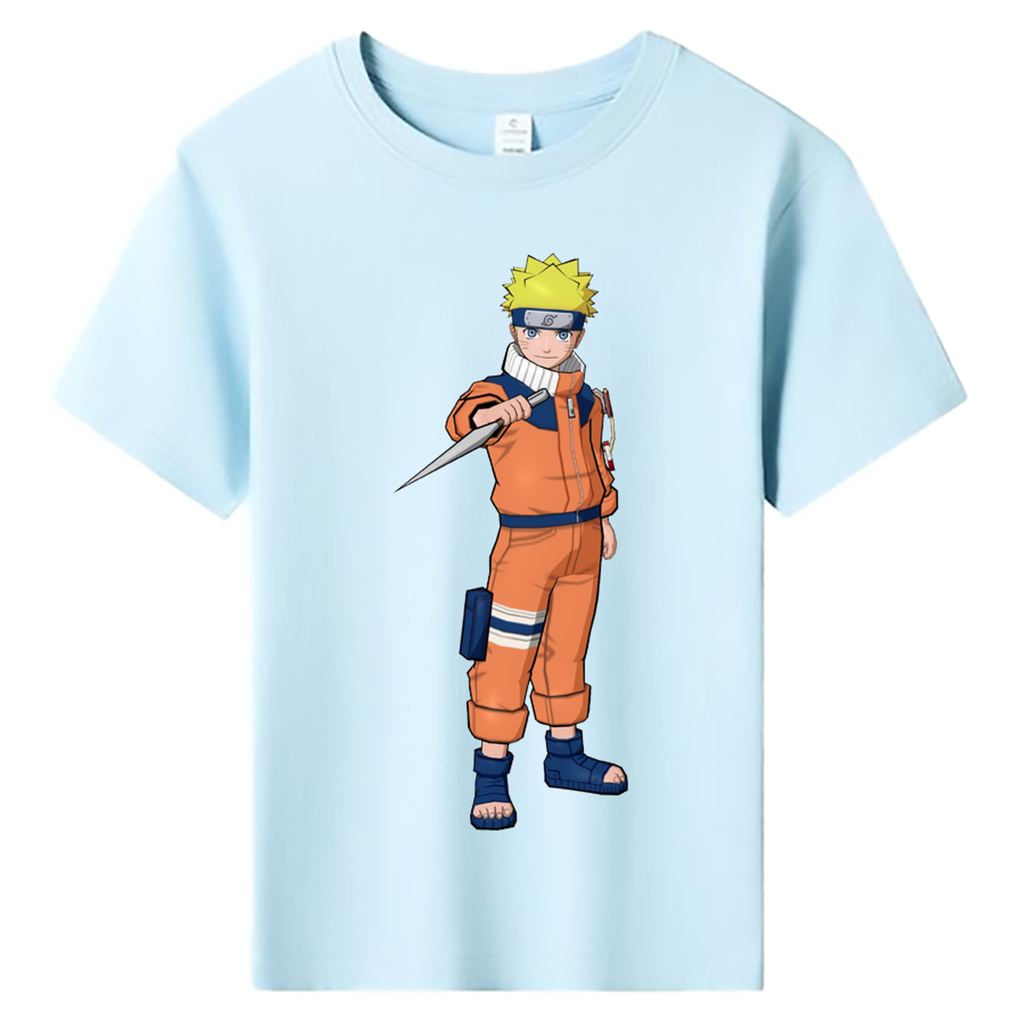 （画像用） NARUTO -ナルト- うずまき ナルト Uzumaki Naruto 綿100％キッズTシャツ（フロントプリント）